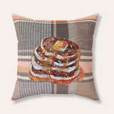 Pancake Stack Velveteen Throw Pillow
