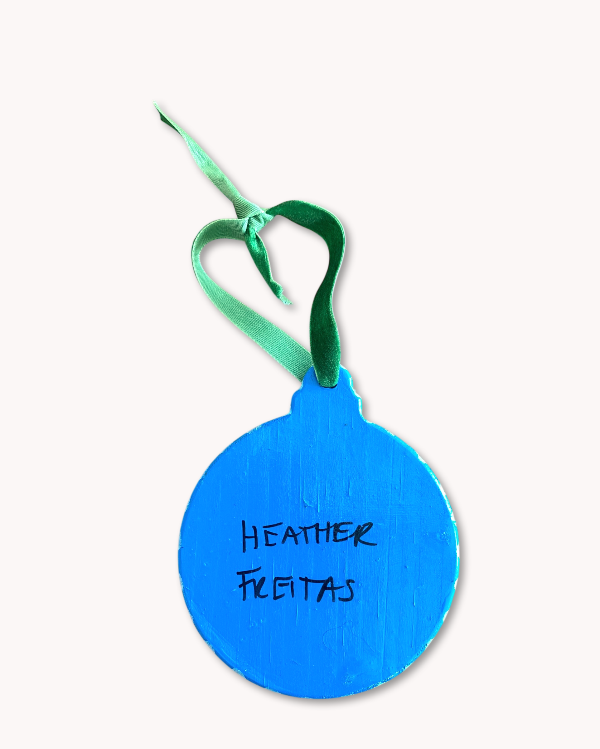 Blue Diet Soda Hand Painted Ornament