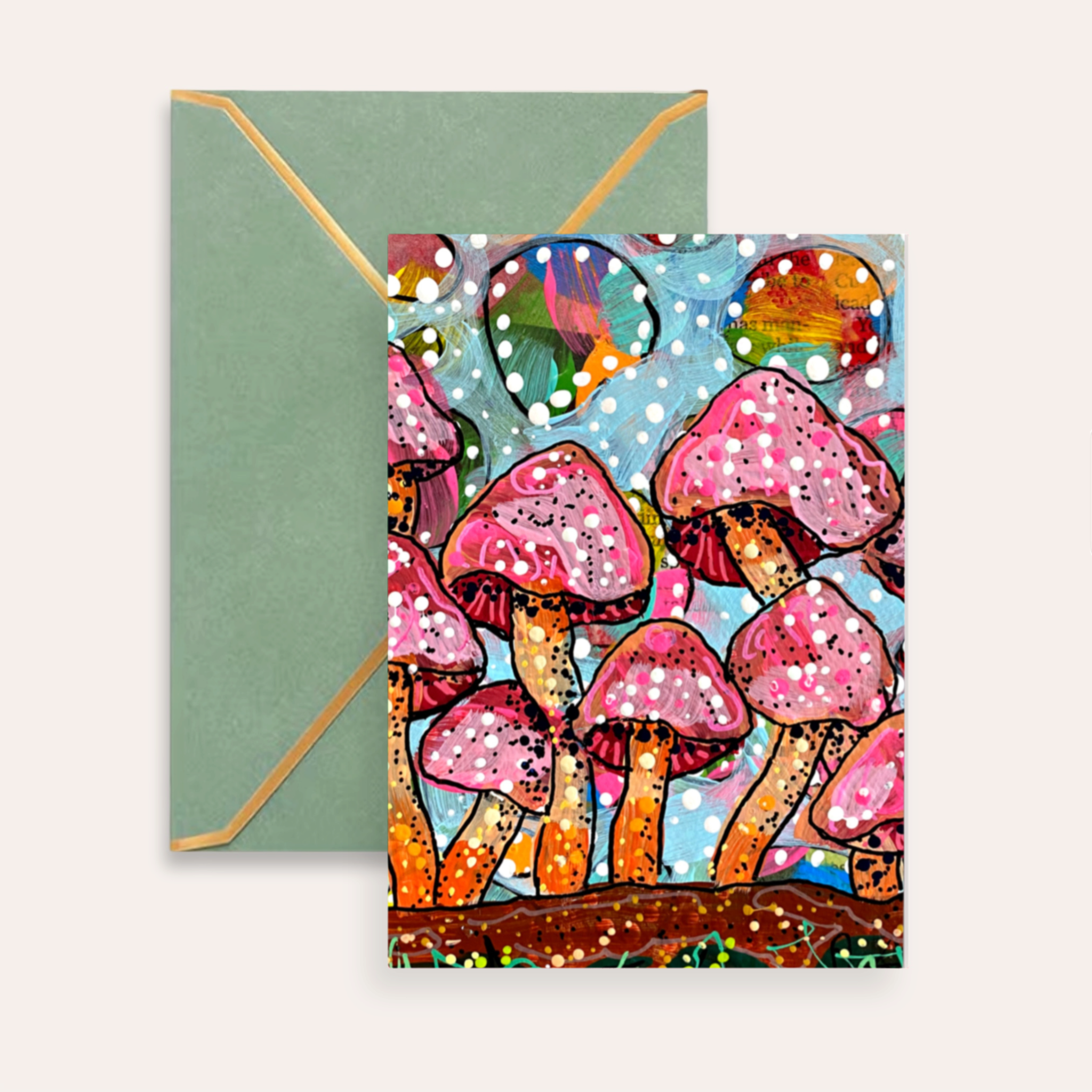 Cotton Candy Caps Fine Art Greeting Card