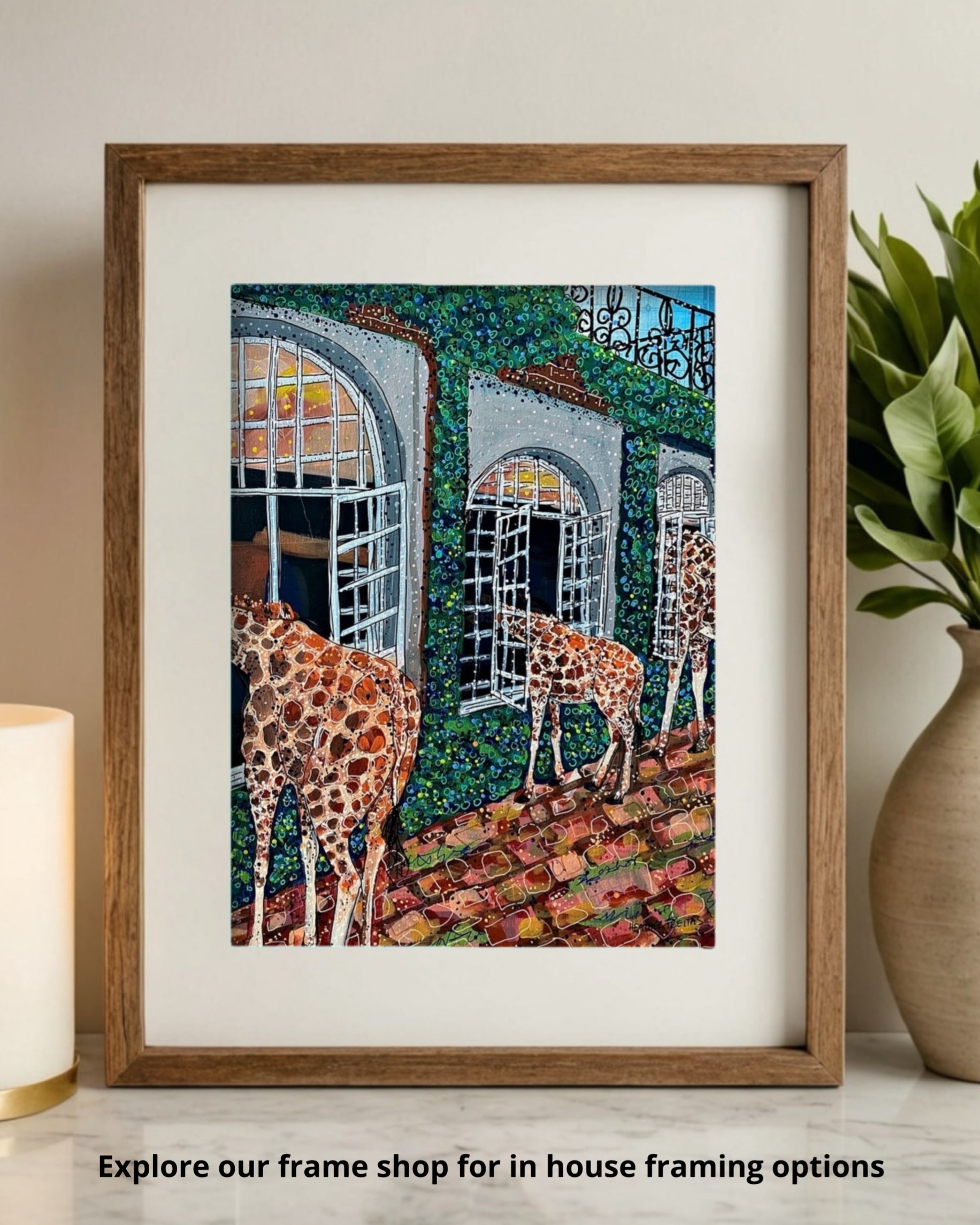 Fine Dining Giraffe - Limited Edition Print