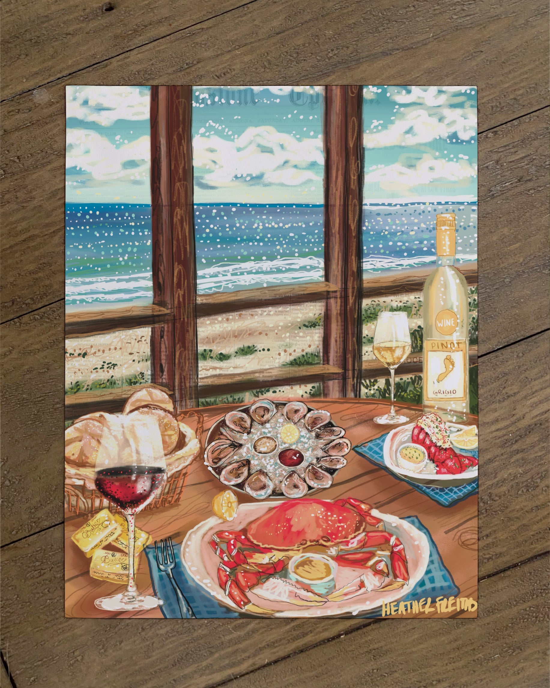 CUSTOM Mutt - Build Your Own Dining Dog Paper Print