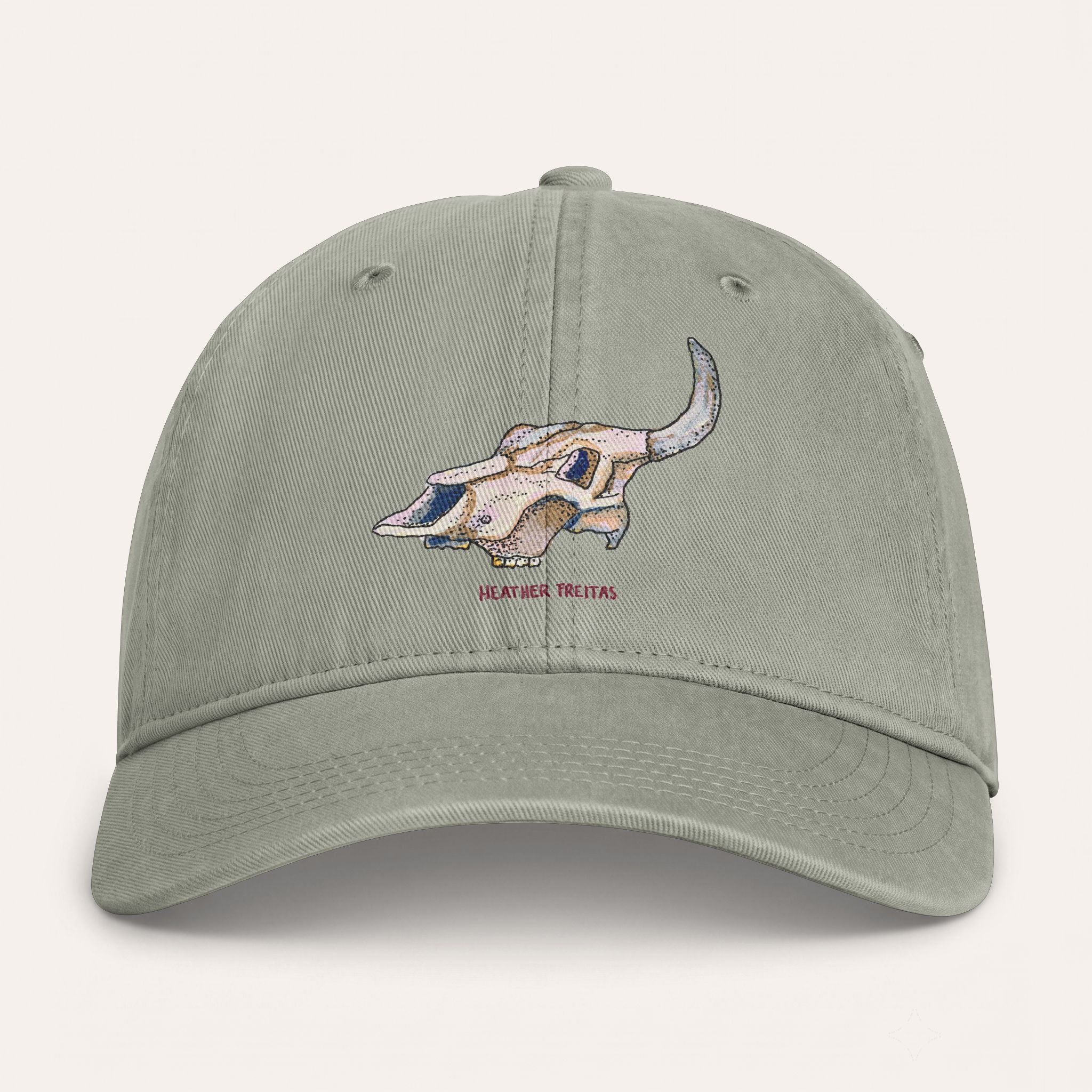 Cow Skull Washed Cotton Cap