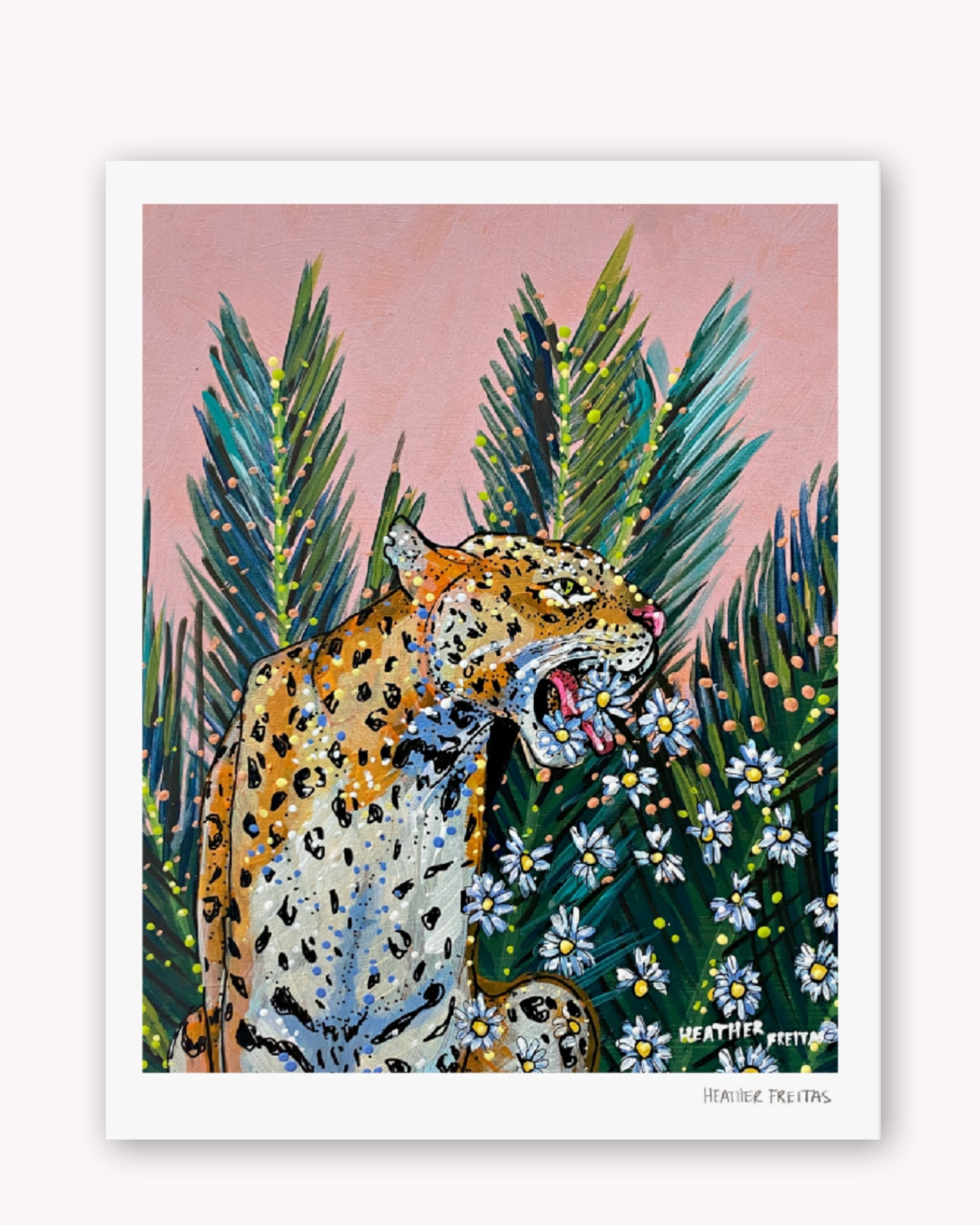 Jaguar Daisy Fine Art Print