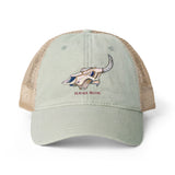 Resting Cow Skull Women's Washed Mesh-Back Cap