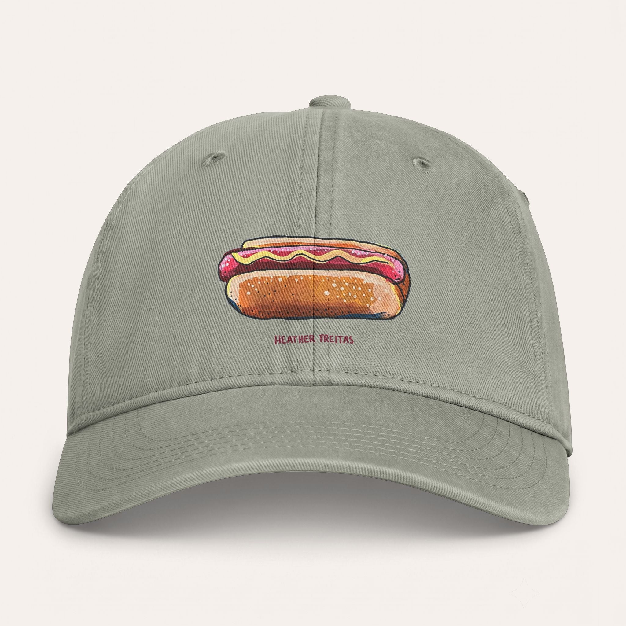 Hot Dog Washed Cotton Cap