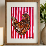 Brown Chicken ( Original Painting )