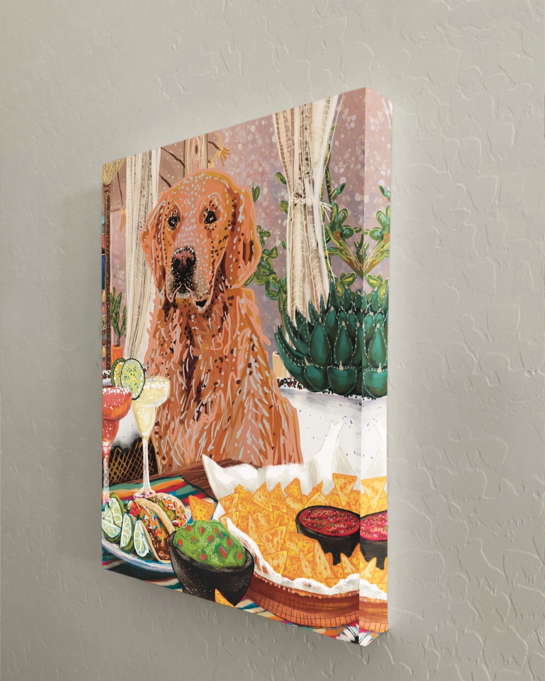 Golden Retriever- Build Your Own Dining Dog Paper Print