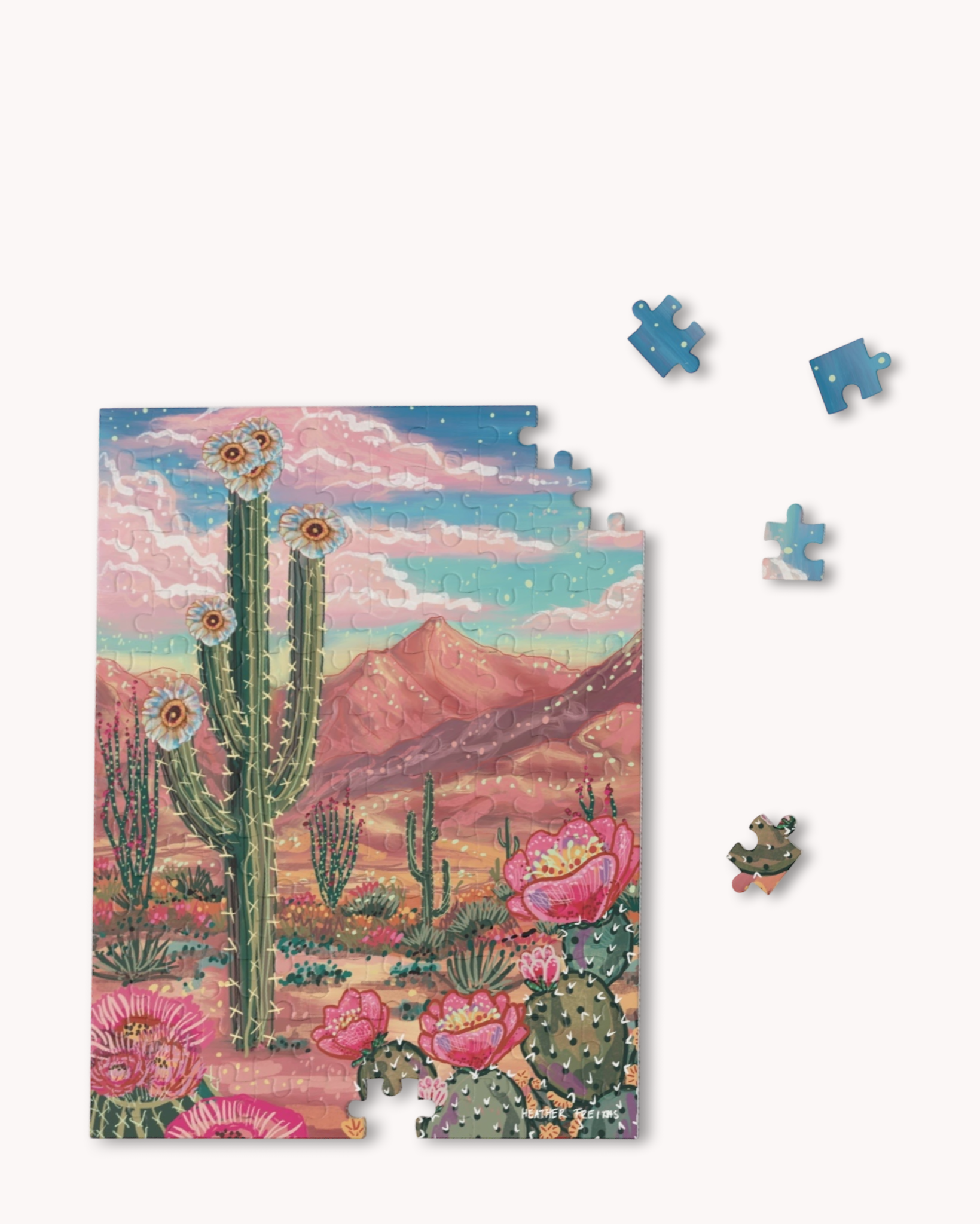 Desert Paradise & Jaguar Vibes Puzzle ( 120 - 500 Piece )