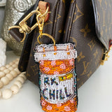 Chill Pills Beaded Purse Charm