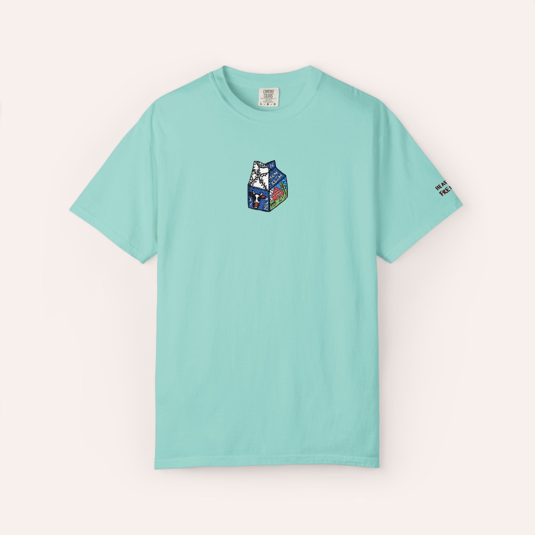 Milk Carton Embroidered Cotton Tee