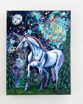Spiral Galaxy Unicorn ( Original Painting )