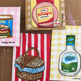 Anchovies Pink Tin ( Original Painting )