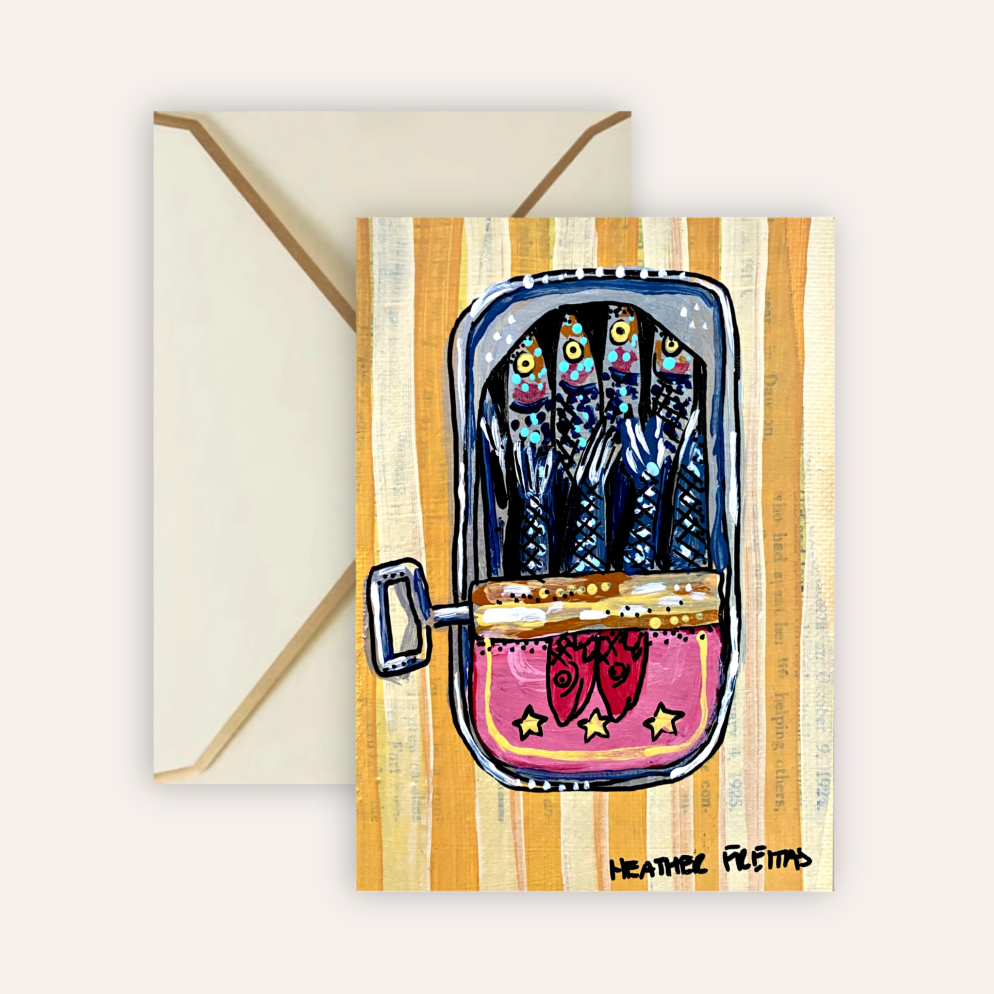 Sardines Fine Art Greeting Card