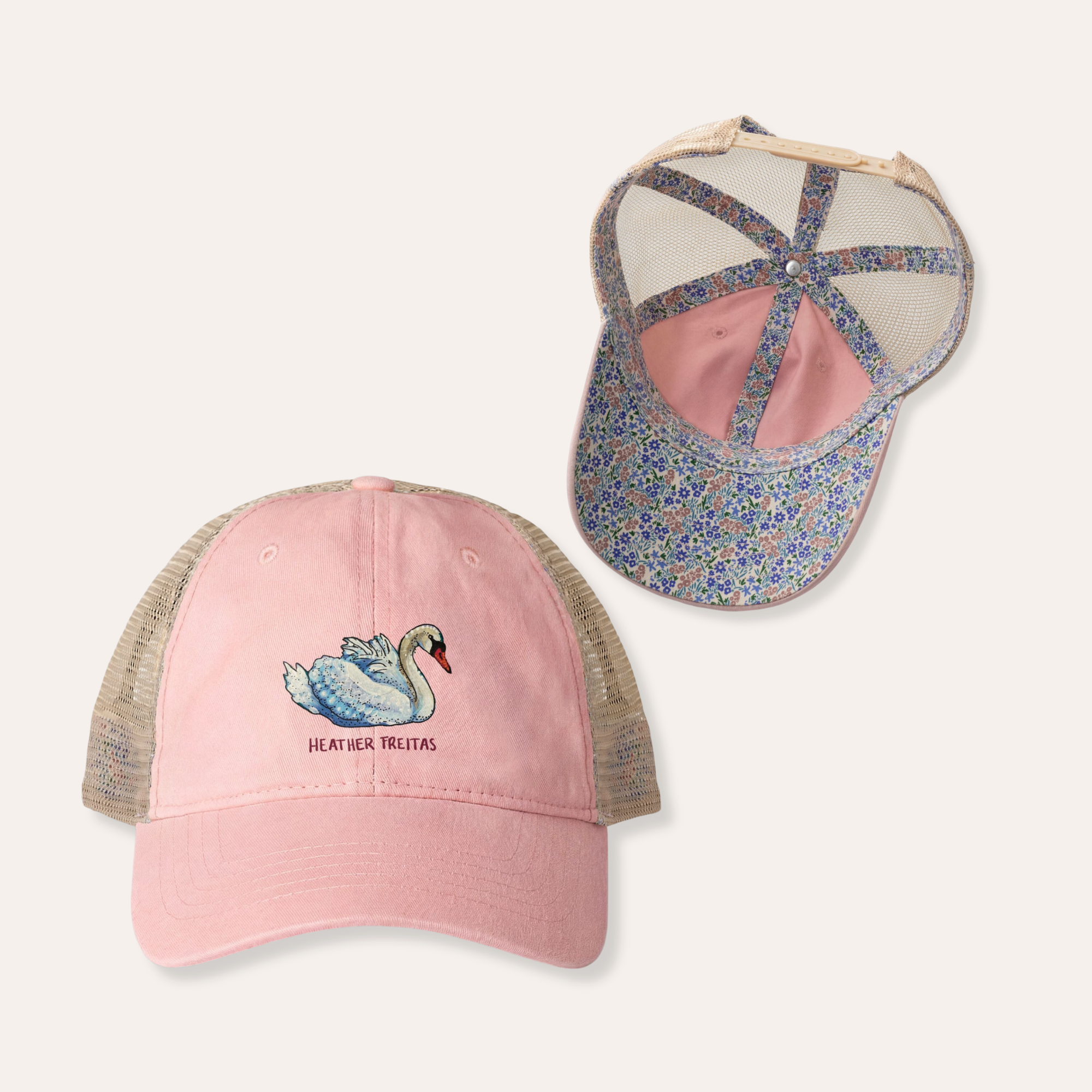 Swan Women's Washed Mesh-Back Cap