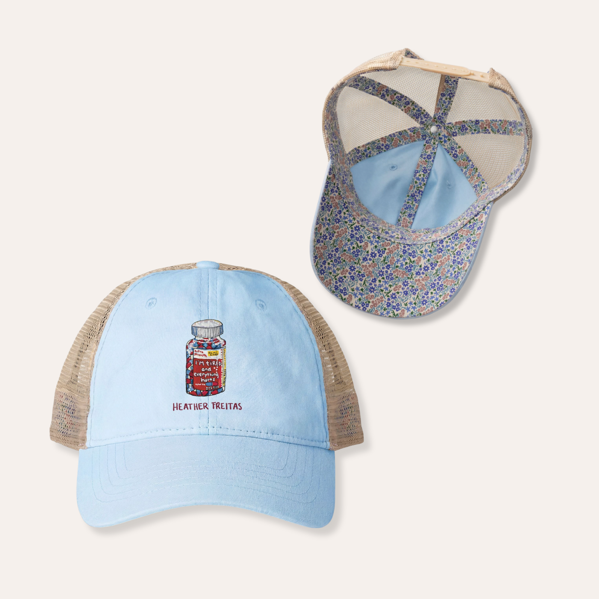 I'm Tired Women's Washed Mesh-Back Cap