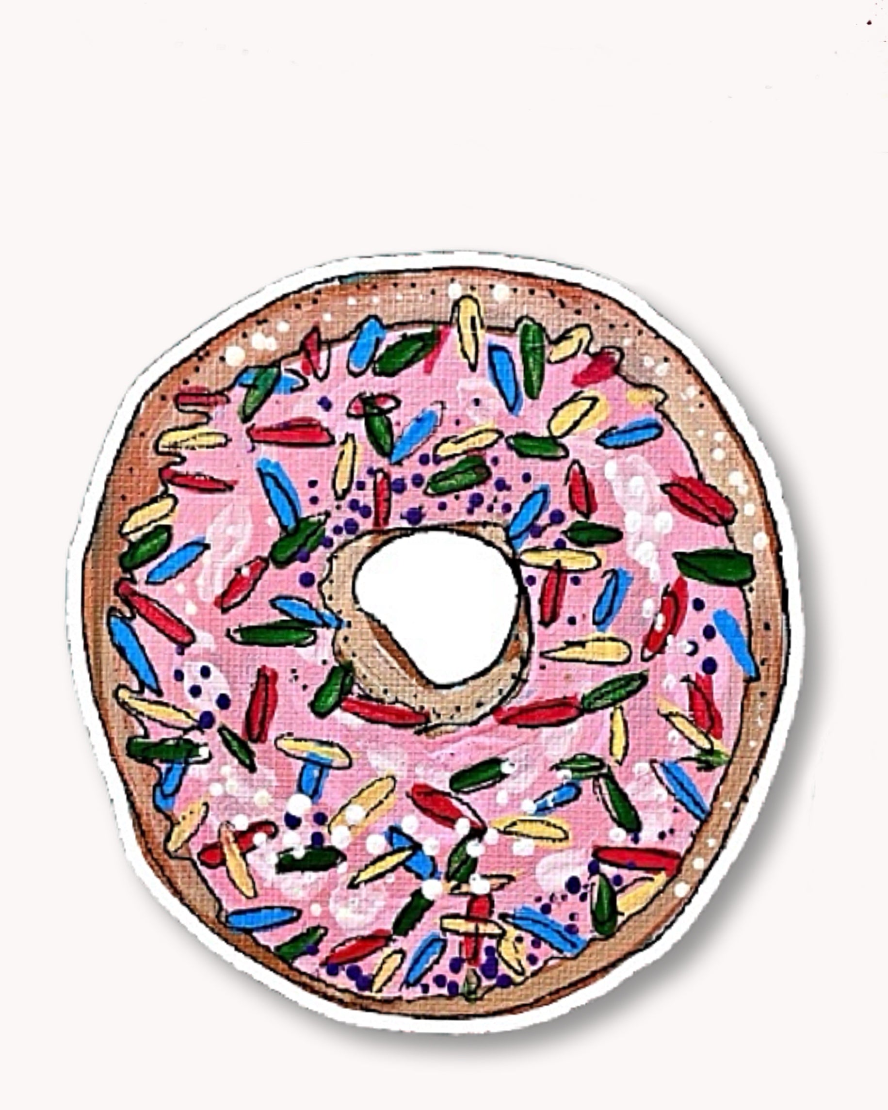 Pink Sprinkles Donut Sticker
