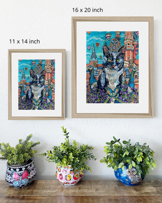 Tuxedo Castle Cat Framed & Mounted Print