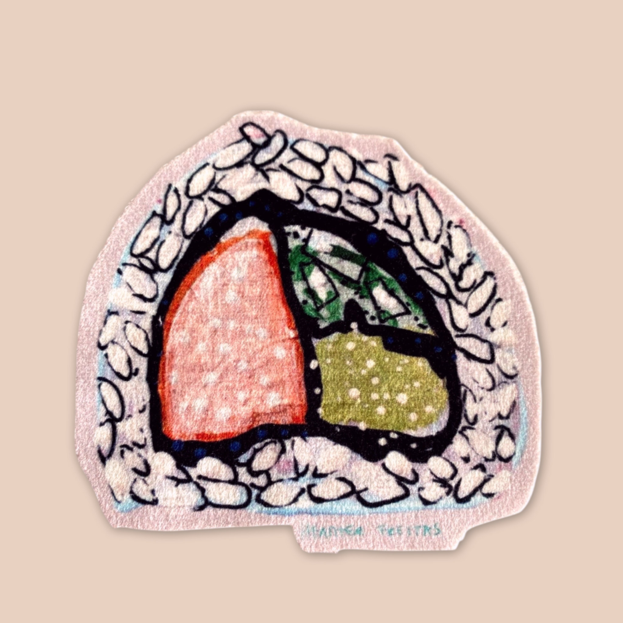 California Sushi Roll - Sew On Velveteen Patch