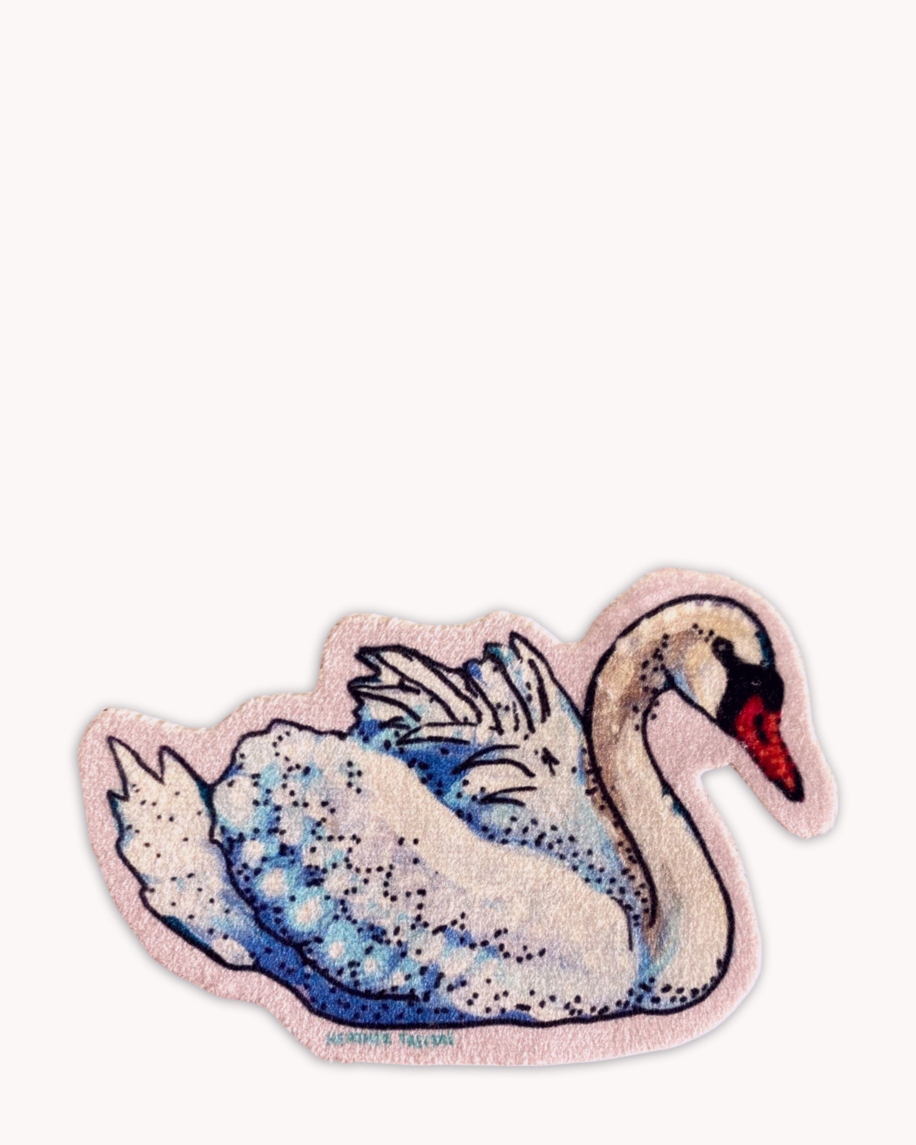 Swan - Sew On Velveteen Patch