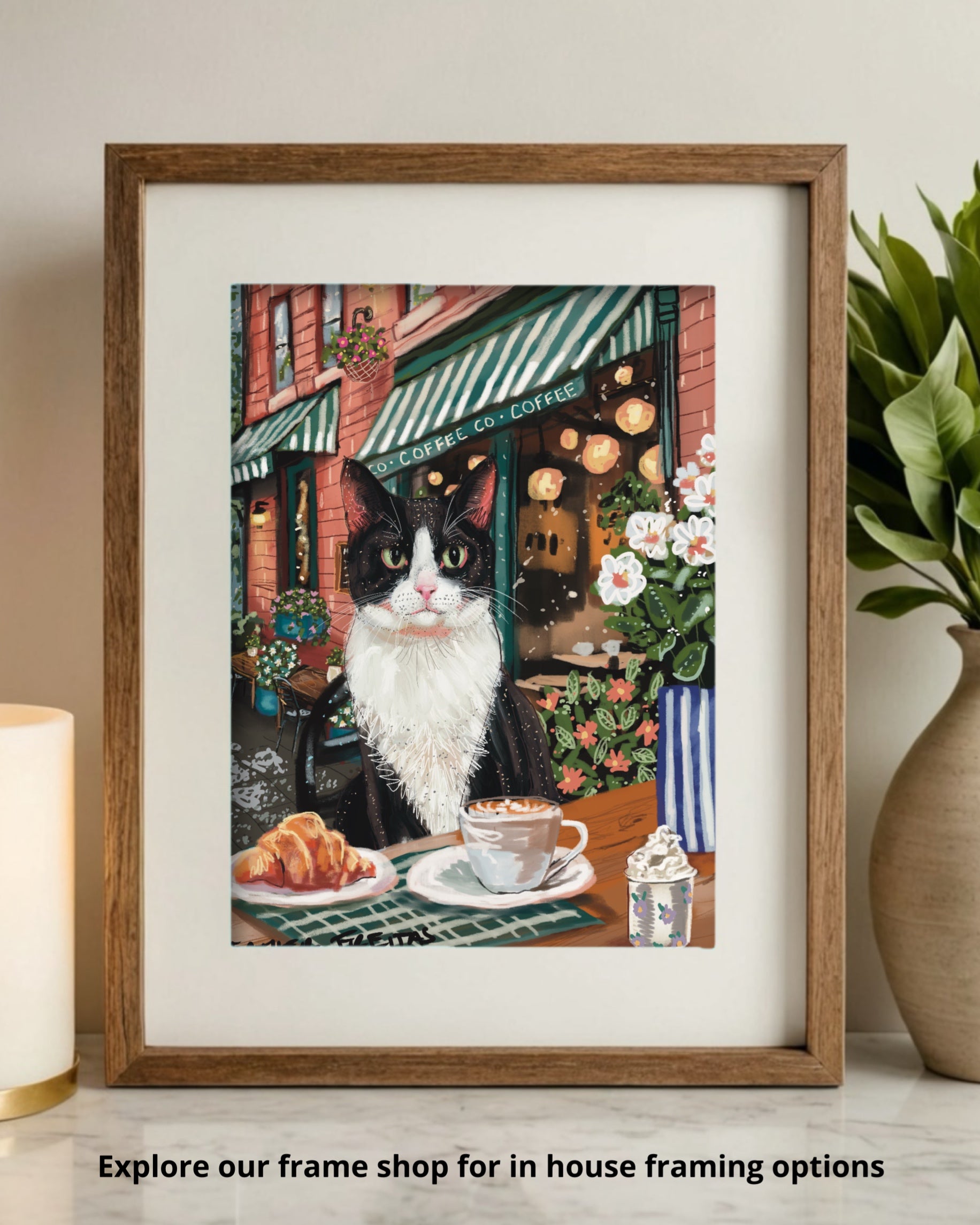 Tuxedo Cat / Build Your Own Fancy Feast Cat Paper Print