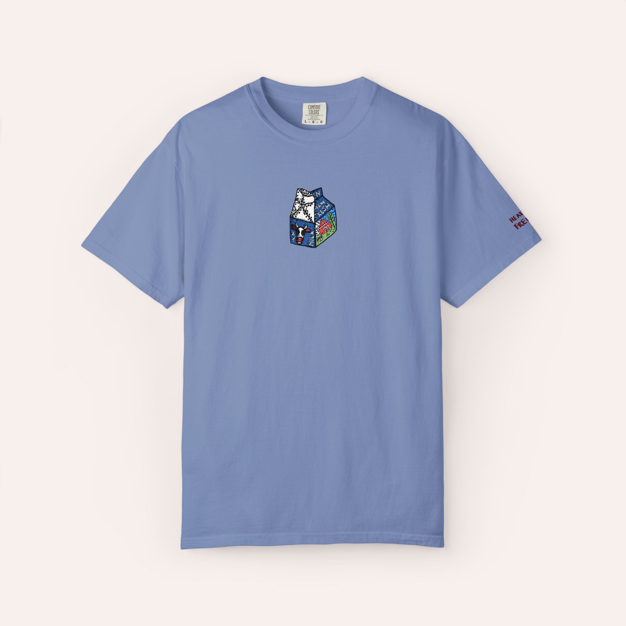 Milk Carton Embroidered Cotton Tee