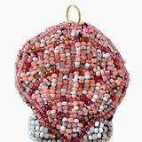 Pink Shell Hand Beaded Pendant