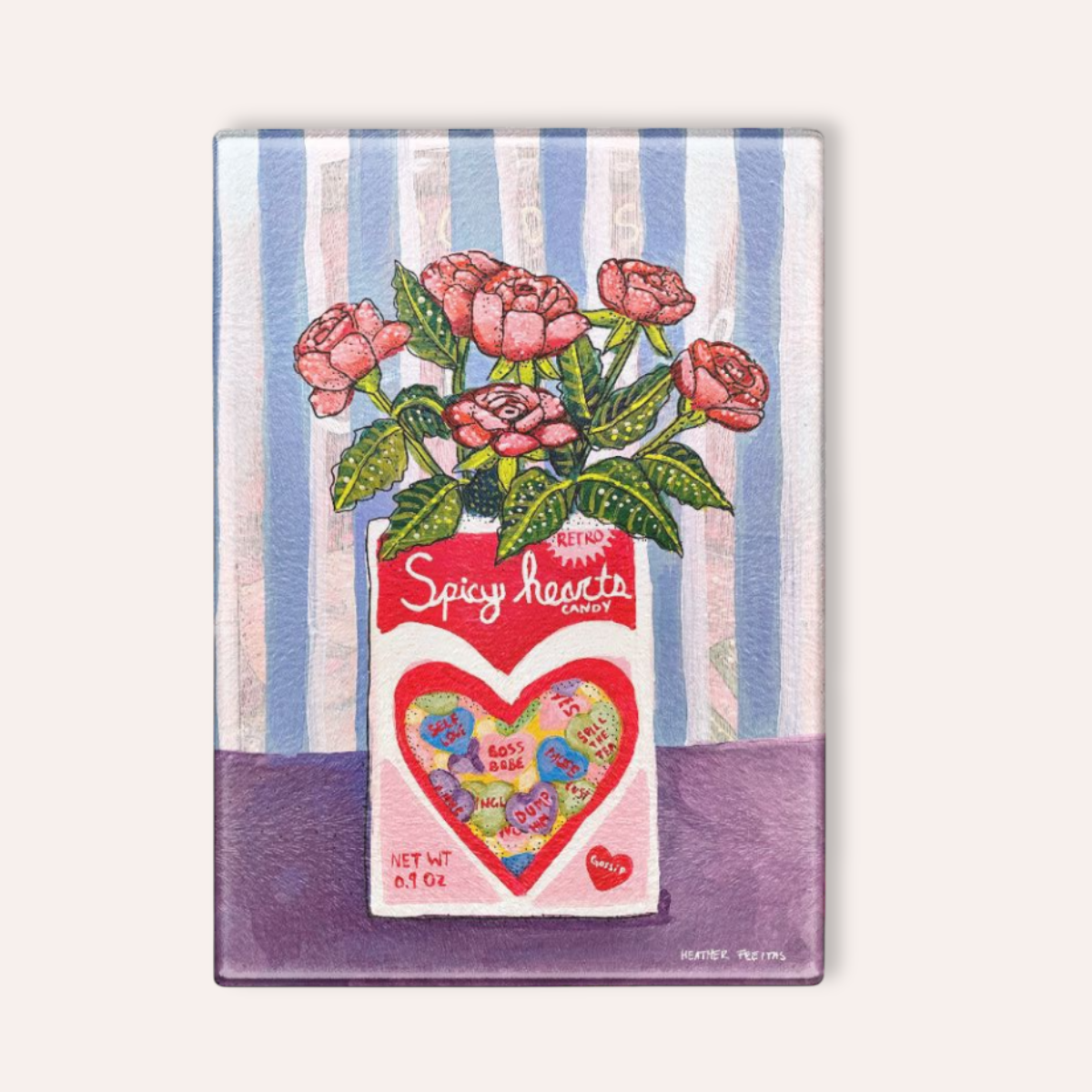 Spicy Hearts Cutting Board Trivet