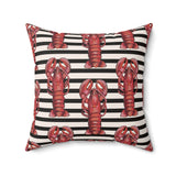 Lobster Velveteen Throw Pillow
