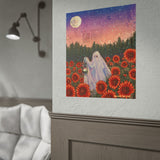 Twilight Sunflower Ghost Art Print