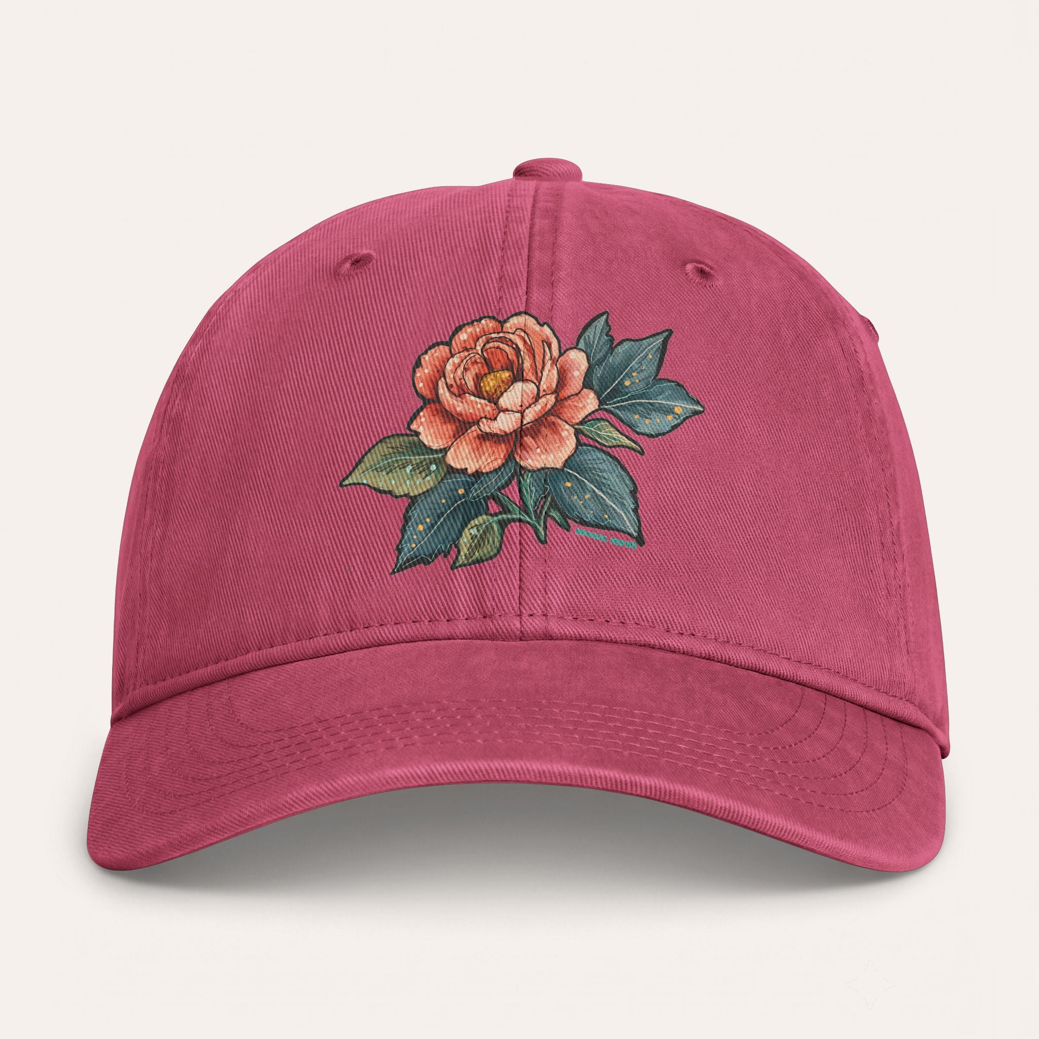 Rose Washed Cotton Cap