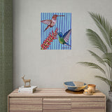 Hummingbirds & Ocotillo Flower Fine Art Paper Print