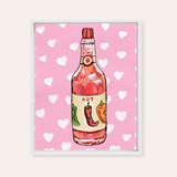 Hot Sauce Framed Fine Art Canvas Print