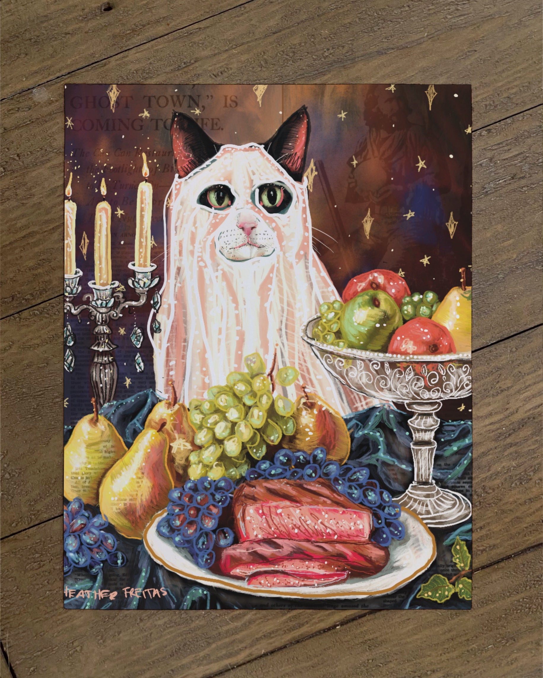 Tuxedo Cat / Build Your Own Fancy Feast Cat Paper Print
