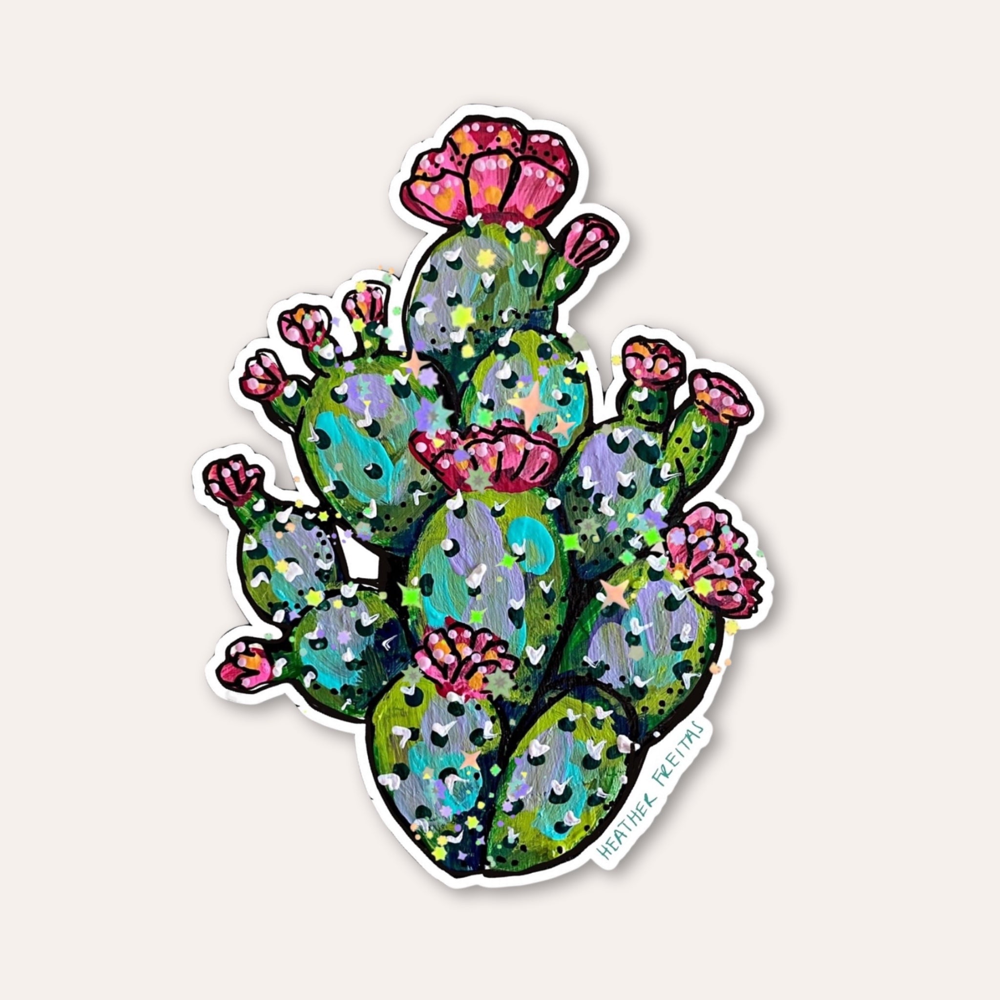 Prickly Pear Cactus Sticker