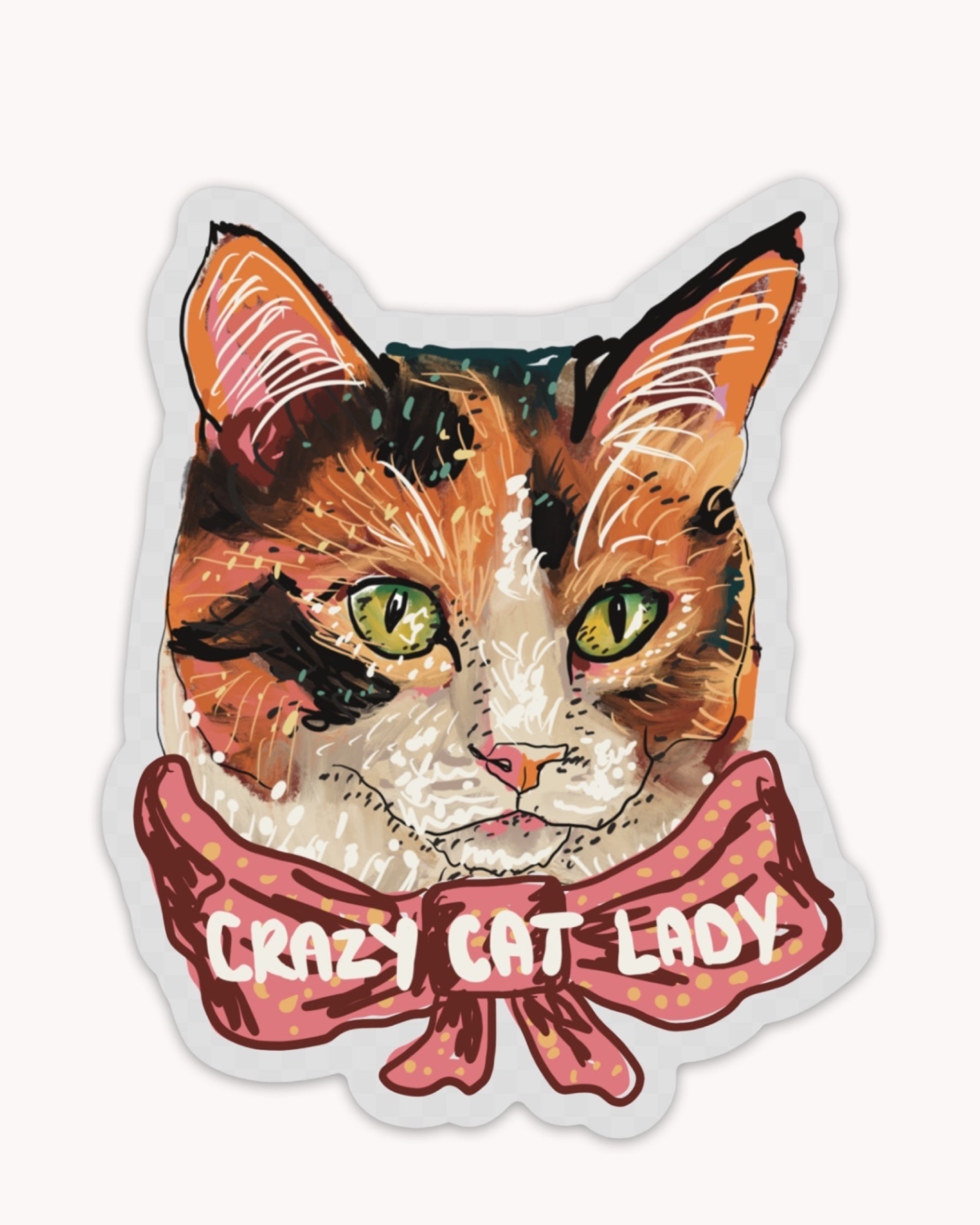 Crazy Cat Lady ( Permanent Sticker )