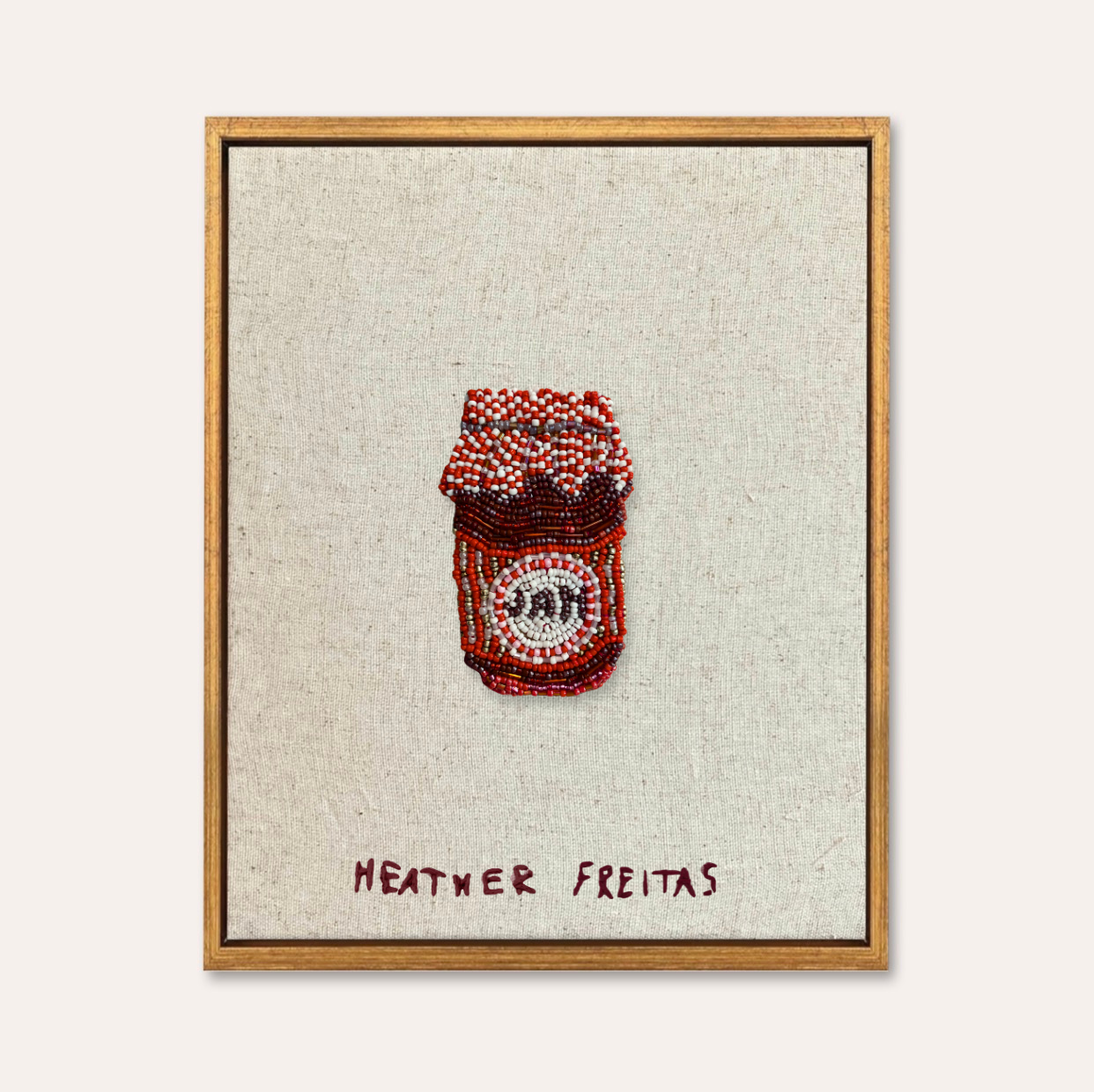 Strawberry Jam Beaded Wall Art