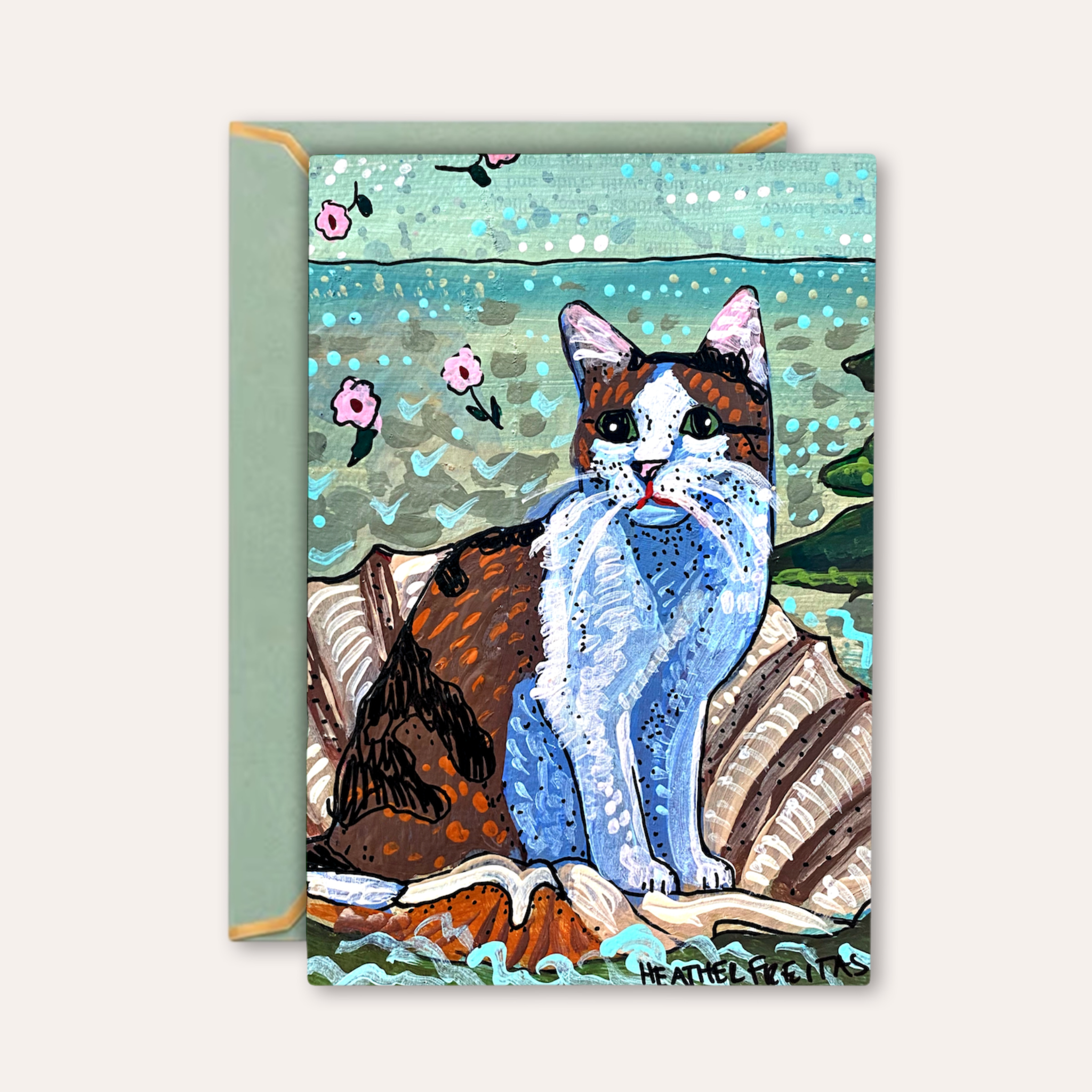 Venus Calico Cat Fine Art Greeting Card