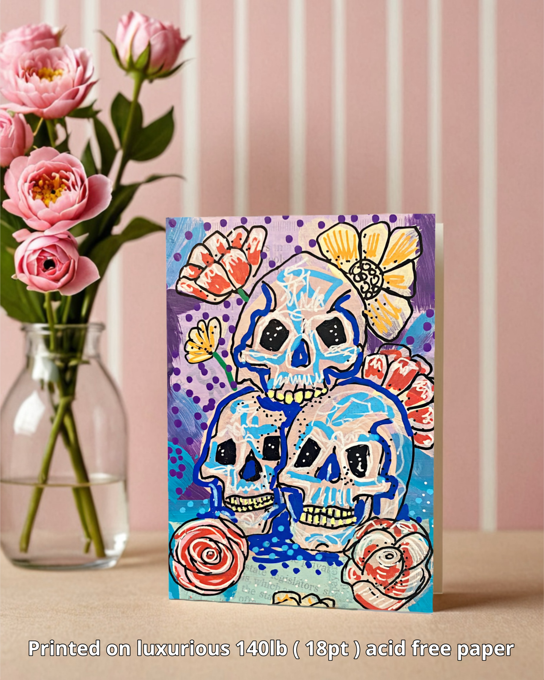 Three Skulls - Greeting Card / Fine Art Print