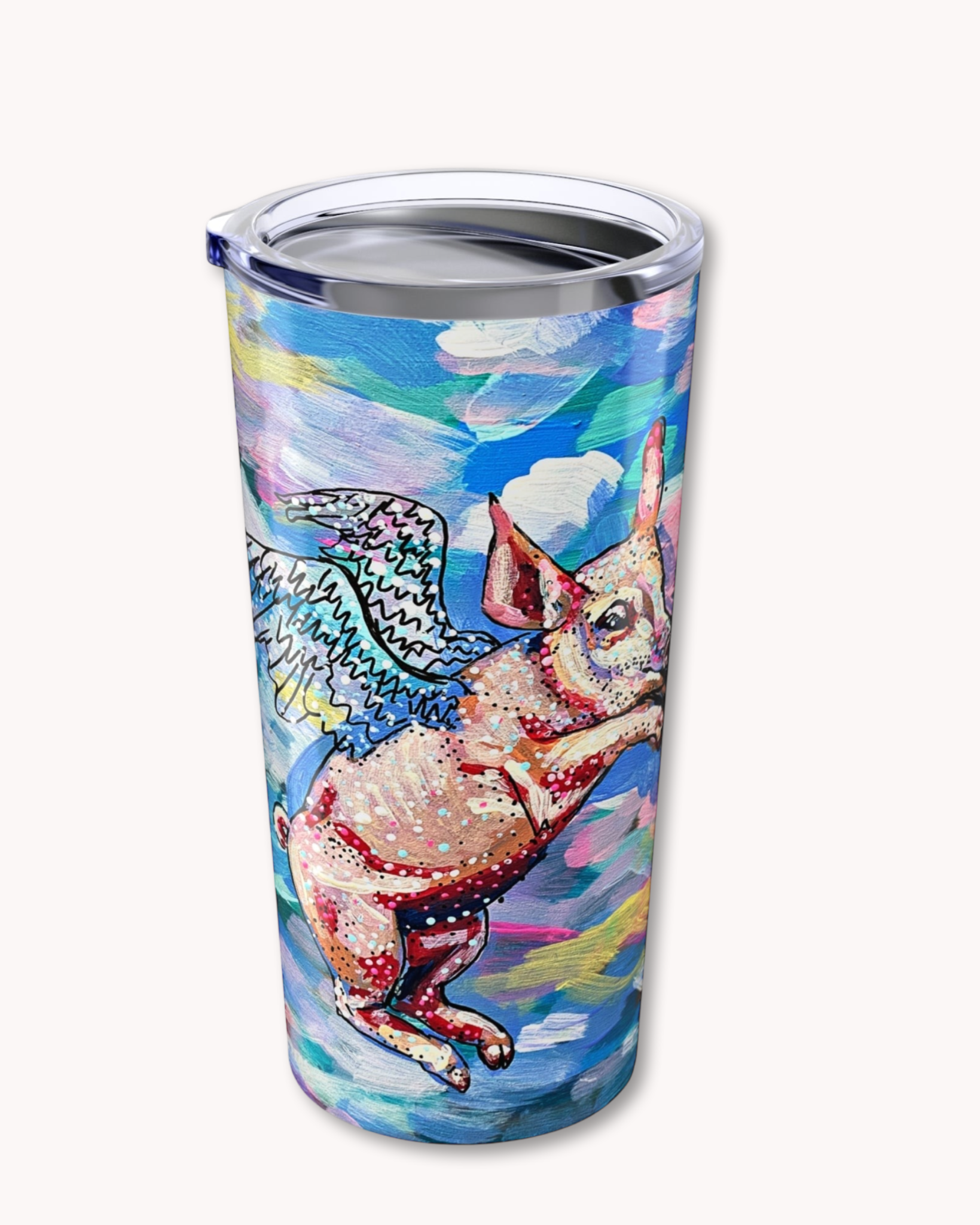 Pastel Flying Pig 20oz Tumbler