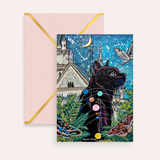 Jupiter Castle Cat Fine Art Greeting Card