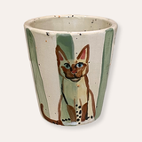 Siamese Hand Painted Ceramic Shot Glass