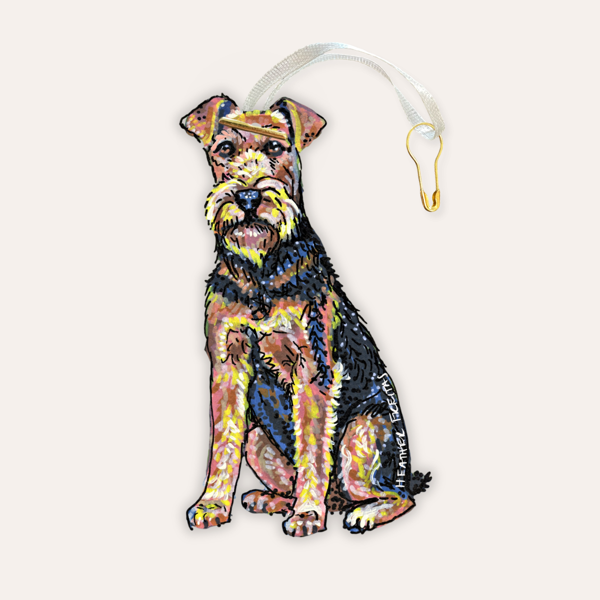 Airedale Dog Gift Tag
