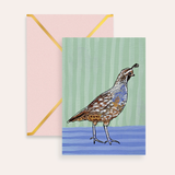 Quail Fine Art Greeting Card