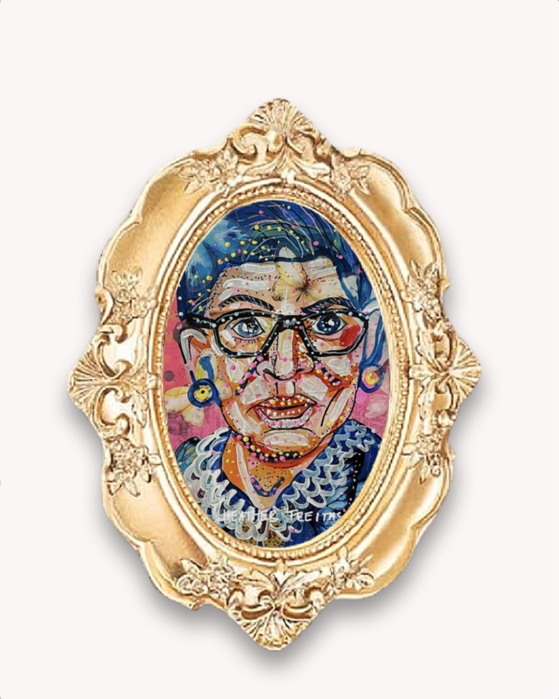 RBG Butterfly Framed Magnet ( Small )