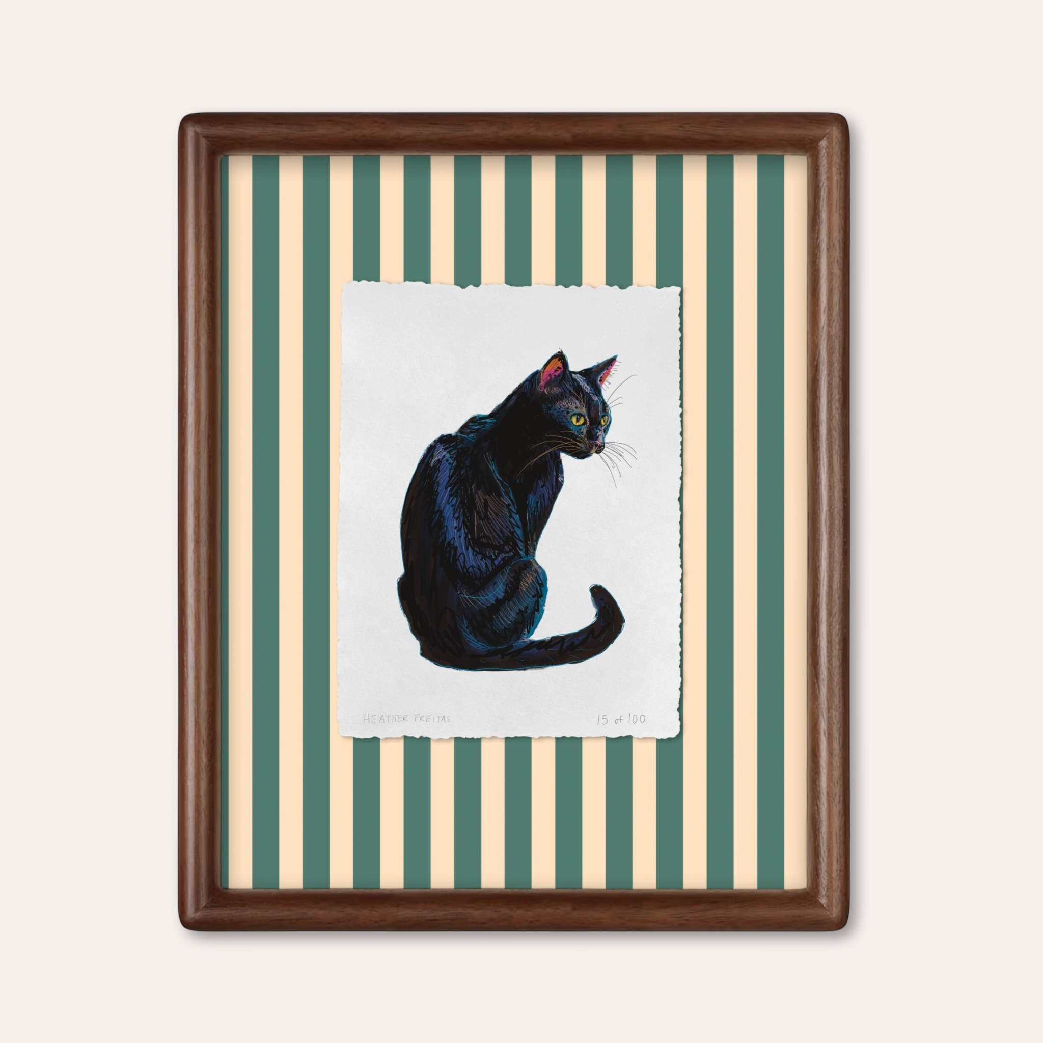 Black Cat Limited Edition Framed Print