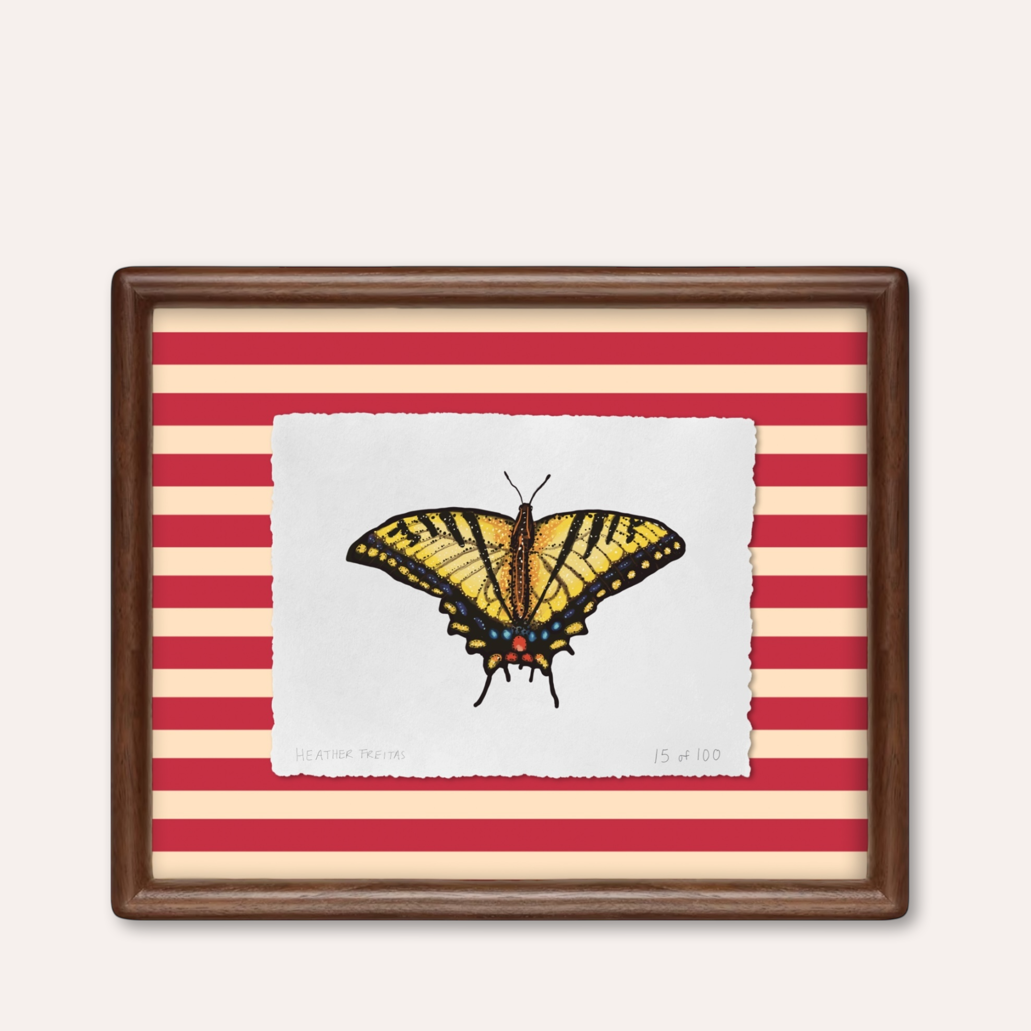 Yellow Swallowtail Butterfly Limited Edition Framed Print