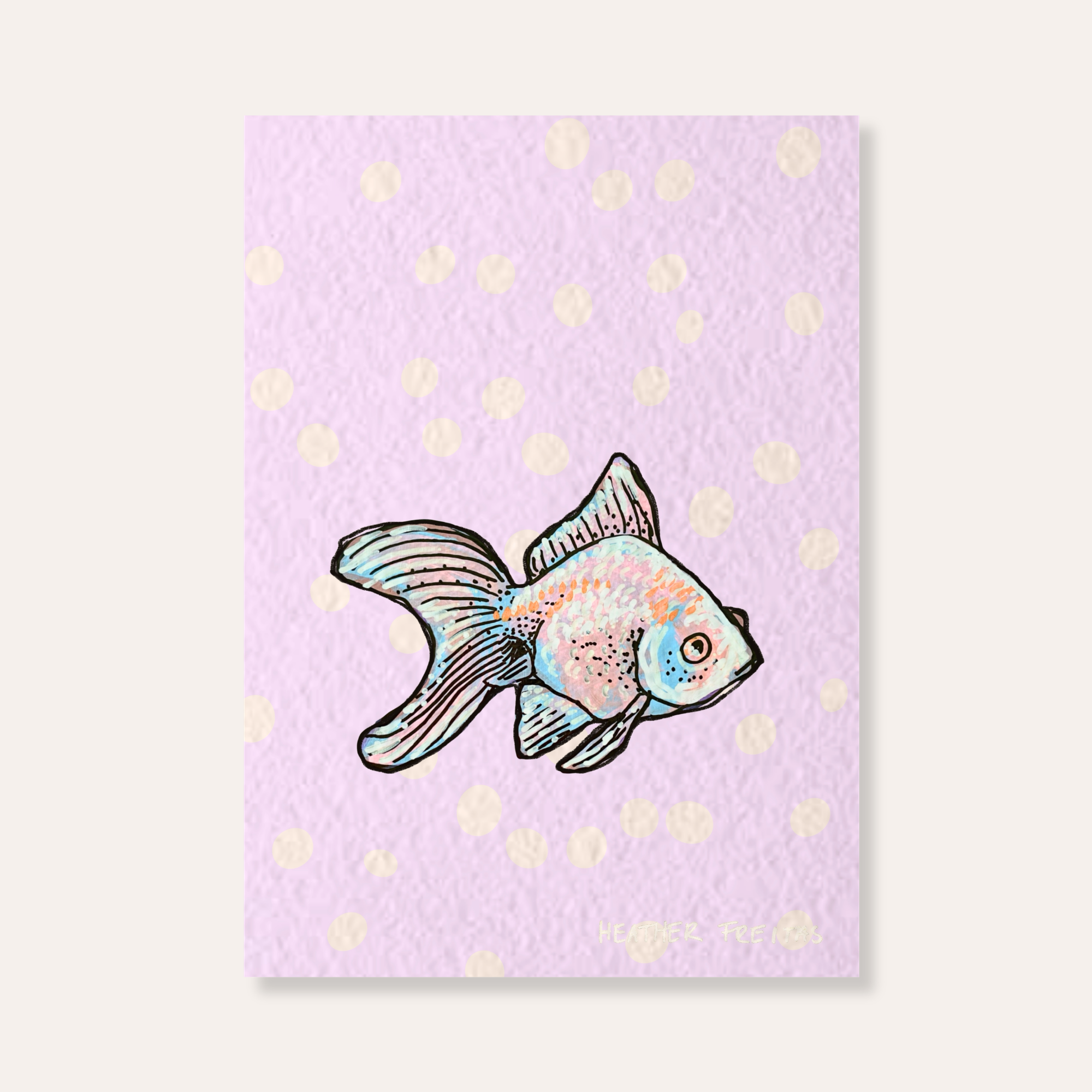 Albino Goldfish Mini Fine Art Print