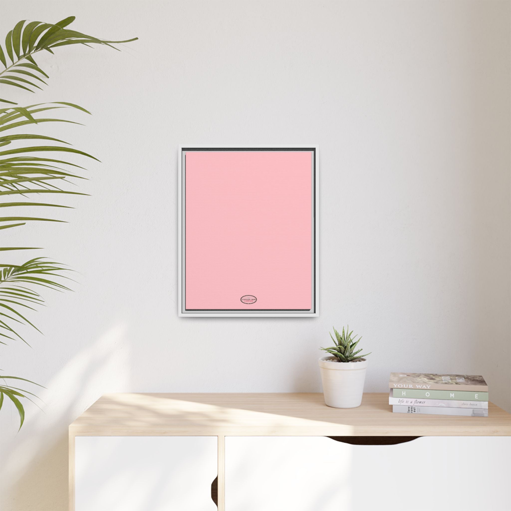 Pink Expressions Framed Canvas Print