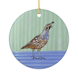Quail Ceramic Ornament