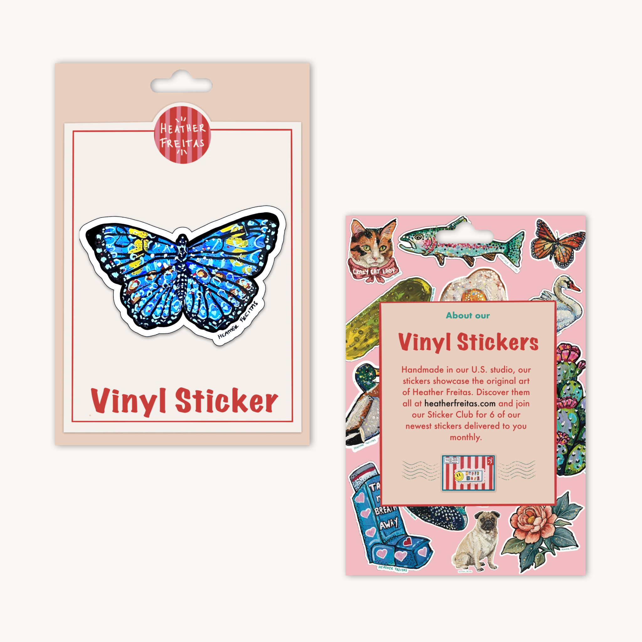 Sky Blue Butterfly Sticker